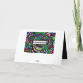 Persoonlijke verjaardagskaart funky patroon kaart (Achterkant)