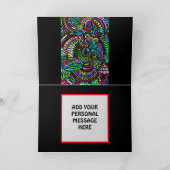 Persoonlijke verjaardagskaart funky patroon kaart (Binnen)