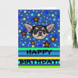 Persoonlijke verjaardagskaart met chihuahua kaart