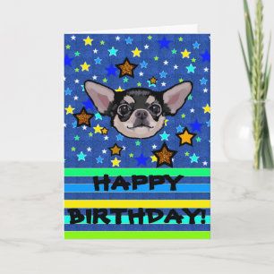 Persoonlijke verjaardagskaart met chihuahua kaart