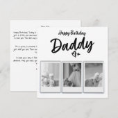Persoonlijke Verjaardagskaart met Foto van Papa -  Kaart (Voorkant / Achterkant)