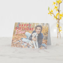 Persoonlijke verjaardagskaart met foto voor kinder