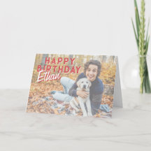 Persoonlijke verjaardagskaart met foto voor kinder