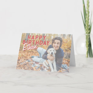 Persoonlijke verjaardagskaart met foto voor kinder kaart