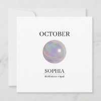 Persoonlijke verjaardagskaart Oktober Opal