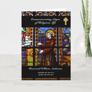Persoonlijke verjaardagskaart Priester Gebrandschi Kaart