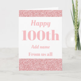 persoonlijke verjaardagskaart van ons allemaal 100 kaart