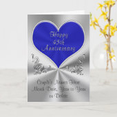 Persoonlijke verjaardagskaart voor 45-jarig huweli kaart (Gele Bloem)