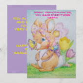 Persoonlijke verjaardagskaart voor achterkleindoch feestdagenkaart (Voorkant / Achterkant)