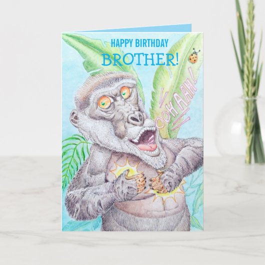 Persoonlijke verjaardagskaart voor broer kaart (Voorkant)