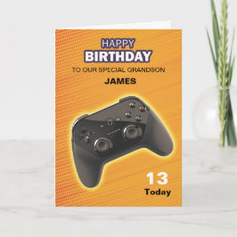 Persoonlijke verjaardagskaart voor gamecontroller kaart