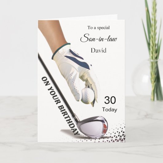 Persoonlijke verjaardagskaart voor golf kaart (Voorkant)