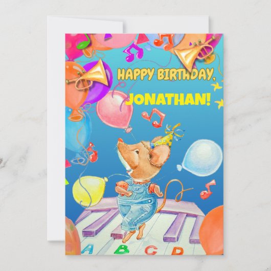 Persoonlijke verjaardagskaart voor jongens bedankk bedankkaart (Voorkant)