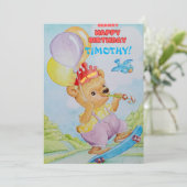 Persoonlijke verjaardagskaart voor kinderen  bedankkaart (Staand voorkant)