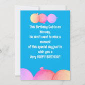 Persoonlijke verjaardagskaart voor kinderen  bedankkaart (Achterkant)