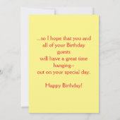 Persoonlijke verjaardagskaart voor kinderen  bedankkaart (Achterkant)