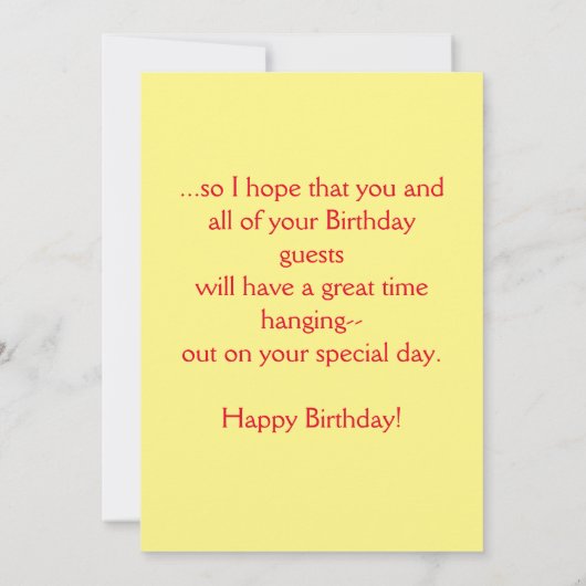 Persoonlijke verjaardagskaart voor kinderen  bedankkaart (Achterkant)