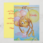 Persoonlijke verjaardagskaart voor kinderen  bedankkaart (Voorkant / Achterkant)