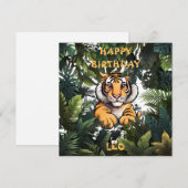 Persoonlijke verjaardagskaart voor kinderen kaart (Voorkant / Achterkant)