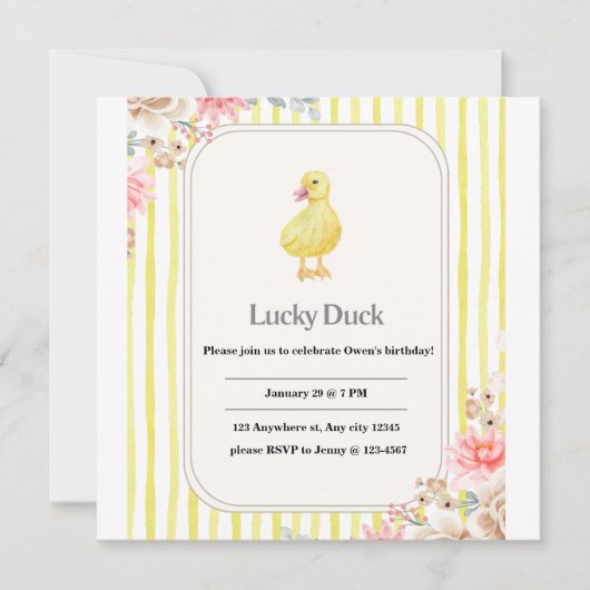 Persoonlijke verjaardagskaart voor kinderen met ee kaart (Voorkant)