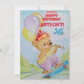 Persoonlijke verjaardagskaart voor kleine jongens bedankkaart (Voorkant)