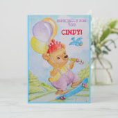 Persoonlijke verjaardagskaart voor kleine meisjes bedankkaart (Staand voorkant)