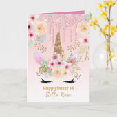 Persoonlijke verjaardagskaart voor Sweet 16 Cute E Kaart (Gele Bloem)