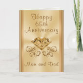 Persoonlijke verjaardagskaarten 65ste trouwdag kaart (Voorkant)