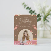 Persoonlijke verjaardagskaarten bedankkaart (Staand voorkant)