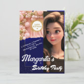 Persoonlijke verjaardagskaarten bedankkaart (Staand voorkant)