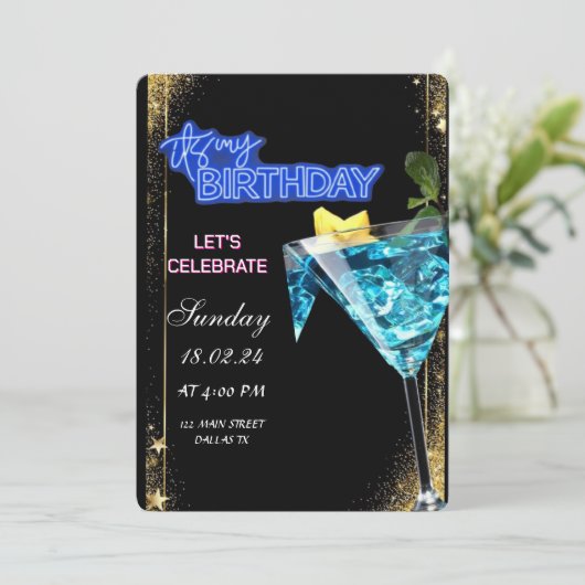 Persoonlijke verjaardagskaarten kaart (Staand voorkant)