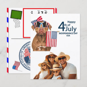 Persoonlijke verjaardagskaarten voor 4 juli feestdagenkaart