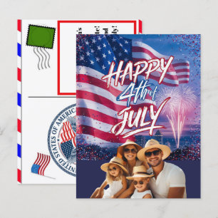 Persoonlijke verjaardagskaarten voor 4 juli feestdagenkaart