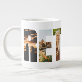 Persoonlijke verjaardagsletters Aanpasbare foto's Grote Koffiekop