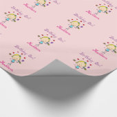 Persoonlijke verjaardagsmeisje cadeaupapier (Hoek)