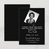 Persoonlijke verjaardagspartij Sla de datumkaarten Save The Date (Voorkant / Achterkant)