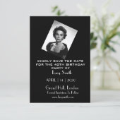 Persoonlijke verjaardagspartij Sla de datumkaarten Save The Date (Staand voorkant)