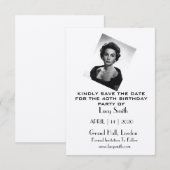 Persoonlijke verjaardagspartij Sla de datumkaarten Save The Date (Voorkant / Achterkant)