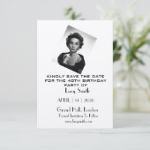 Persoonlijke verjaardagspartij Sla de datumkaarten Save The Date (Staand voorkant)