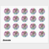 persoonlijke verjaardagssticker ronde sticker (Vel)