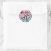 persoonlijke verjaardagssticker ronde sticker (Tas)
