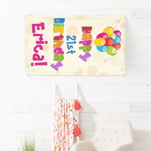 Persoonlijke verjaardagstanner spandoek (Insitu)