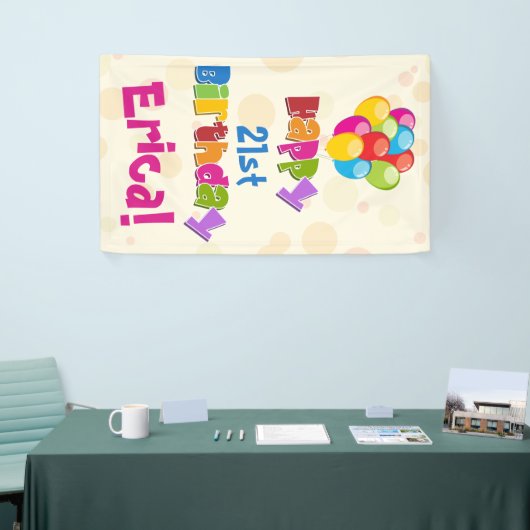 Persoonlijke verjaardagstanner spandoek (Beurs)