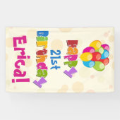 Persoonlijke verjaardagstanner spandoek (Horizontaal)