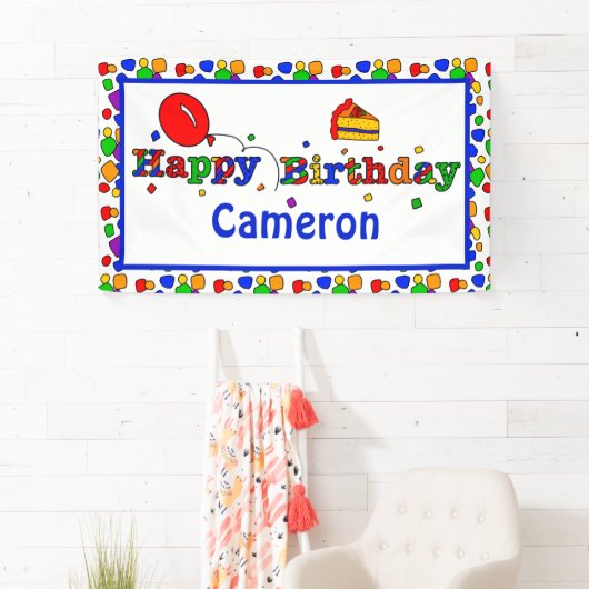 Persoonlijke verjaardagstanner spandoek (Insitu)