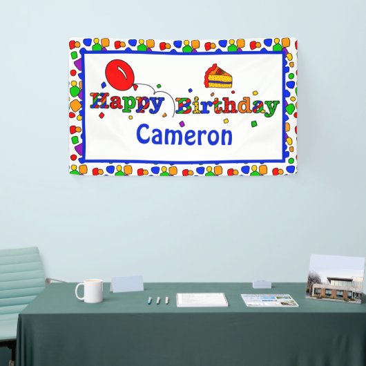 Persoonlijke verjaardagstanner spandoek (Beurs)