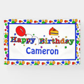 Persoonlijke verjaardagstanner spandoek (Horizontaal)