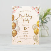 Persoonlijke verjaardagsuitnodiging kaart (Staand voorkant)