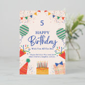 Persoonlijke verjaardagsuitnodigingen | Aangepast Folie Uitnodiging (Staand Voorkant)