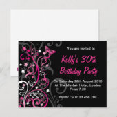 Persoonlijke verjaardagsuitnodigingen uitnodiging briefkaart (Voorkant / Achterkant)